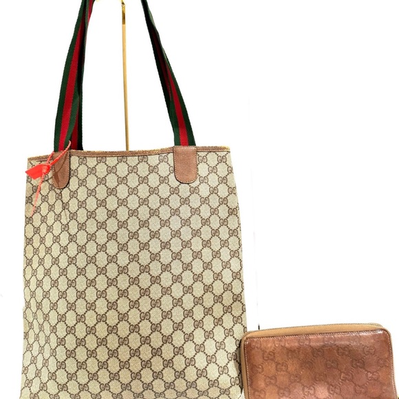 Gucci Supreme GG Supreme Canvas Web Tote Bag and Leather GG wallet set - Picture 3 of 11